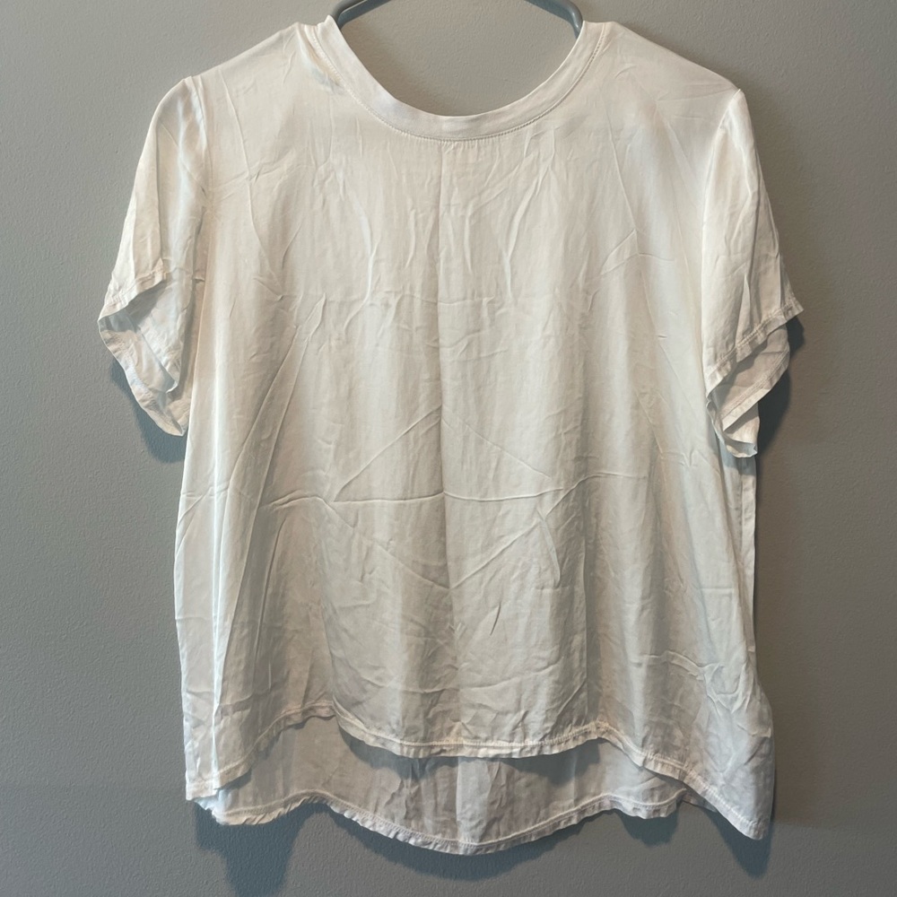 Nation silk white shirt size m